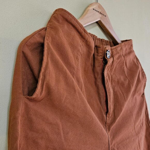 Good Luck Gem - Linen Wide Leg Cropped Pants Women's Size Small - Picture 3 of 7